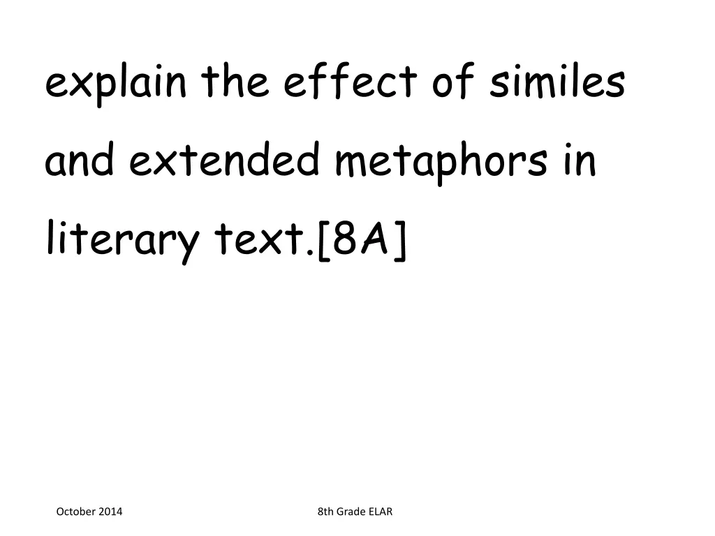 explain the effect of similes and extended