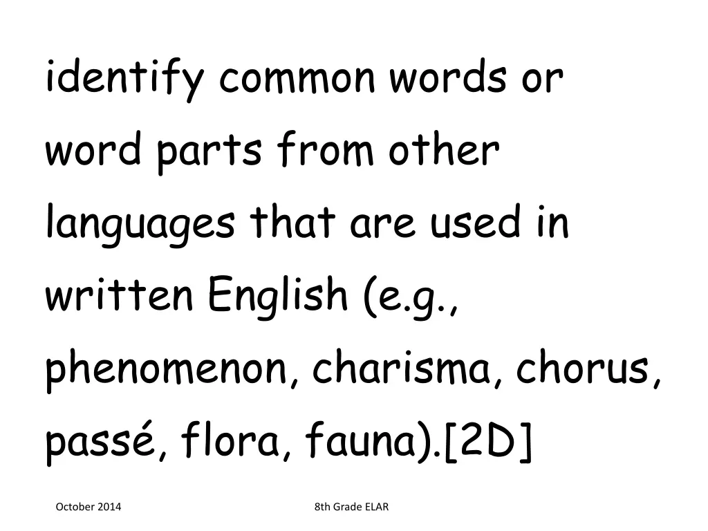 identify common words or word parts from other