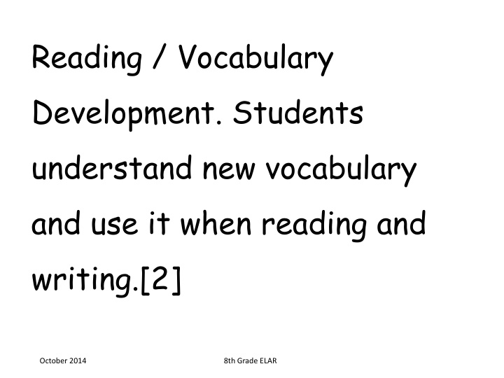 reading vocabulary development students
