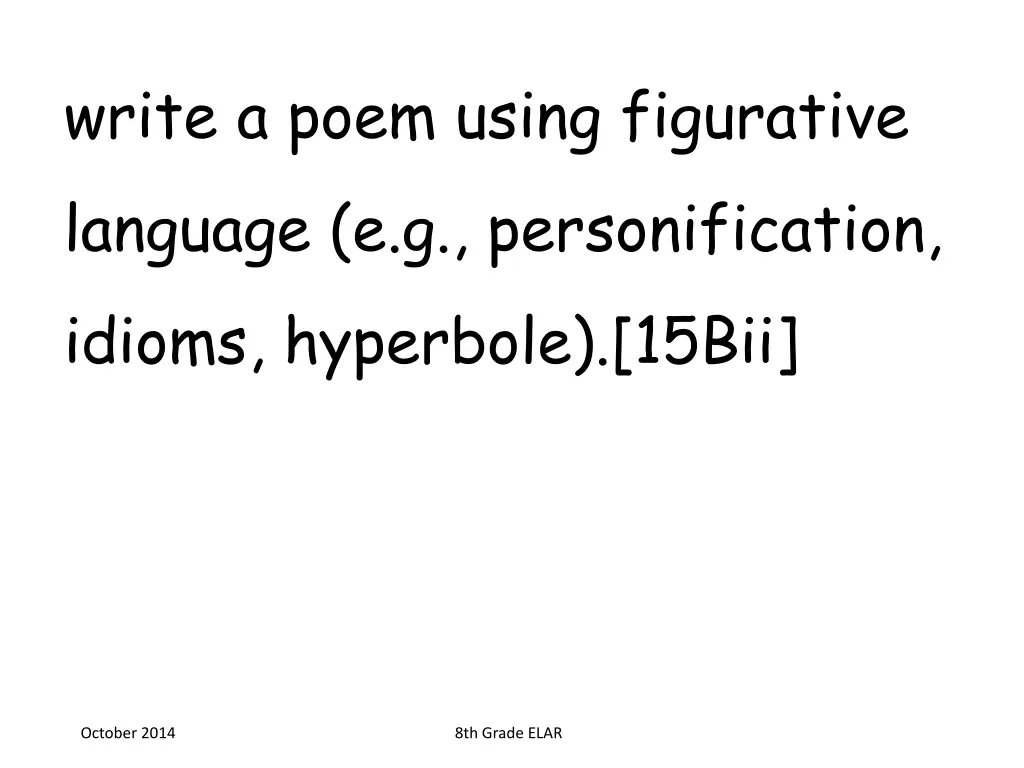write a poem using figurative language