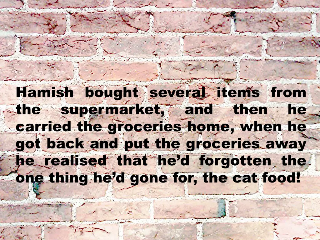 hamish bought several items from the supermarket