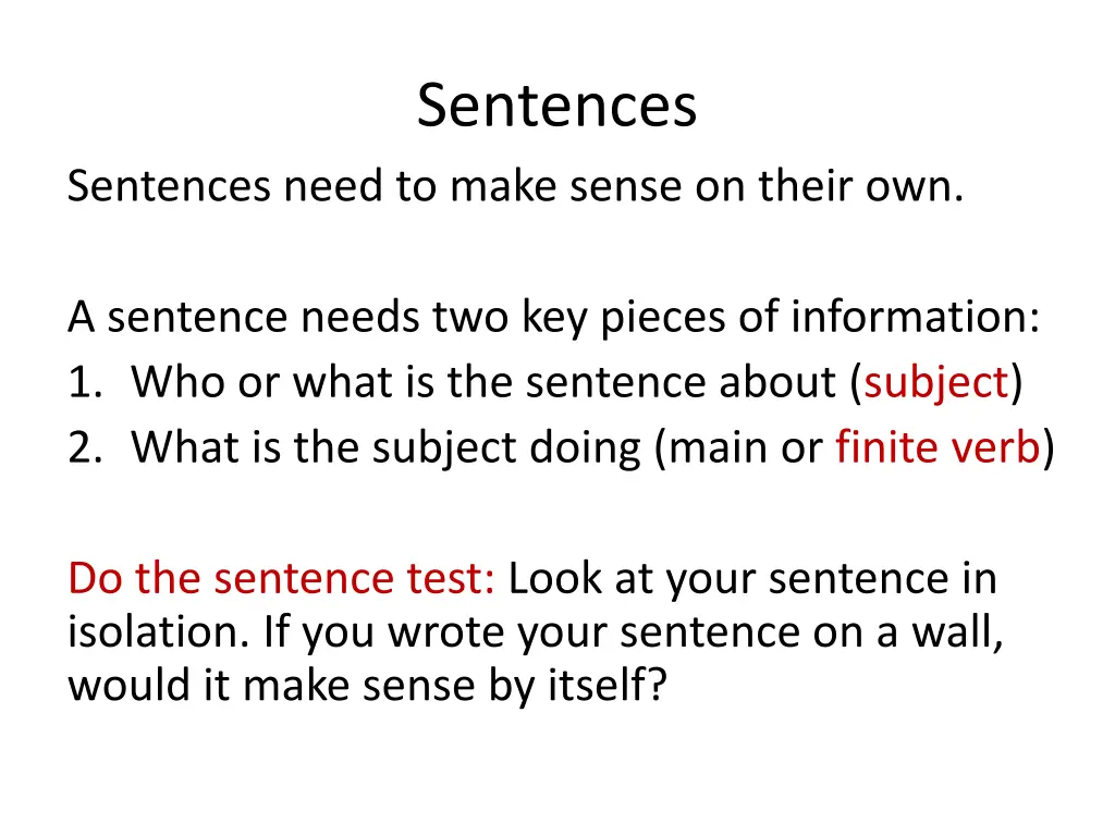 sentences