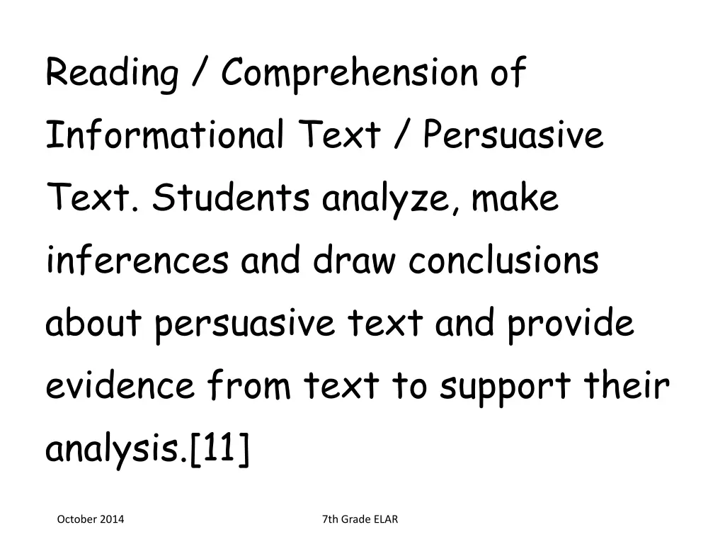 reading comprehension of informational text 2