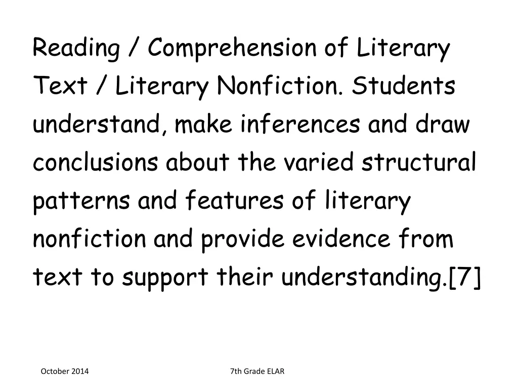 reading comprehension of literary text literary