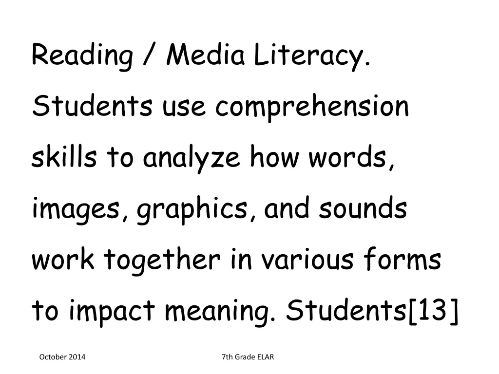 reading media literacy students use comprehension
