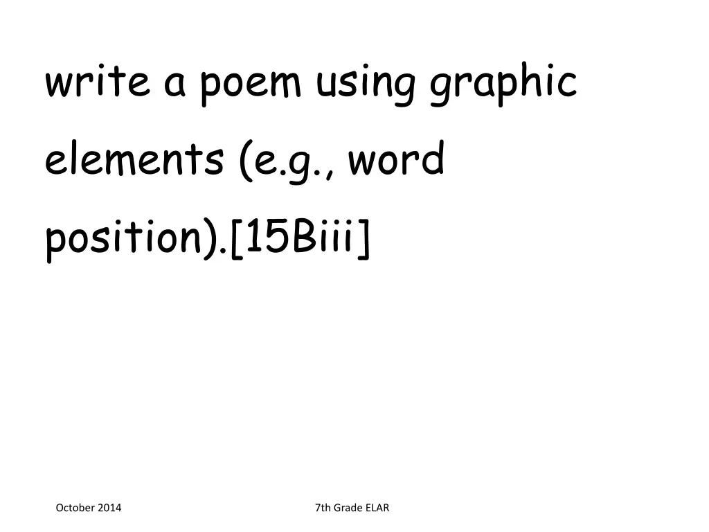 write a poem using graphic elements e g word