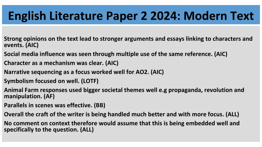 english literature paper 2 2024 modern text