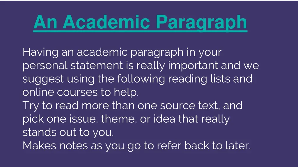 an academic paragraph