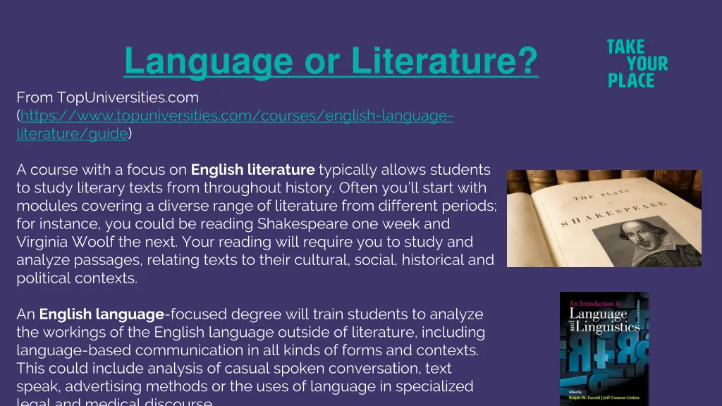 language or literature
