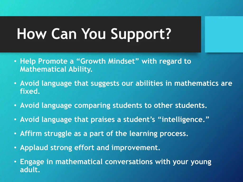 how can you support