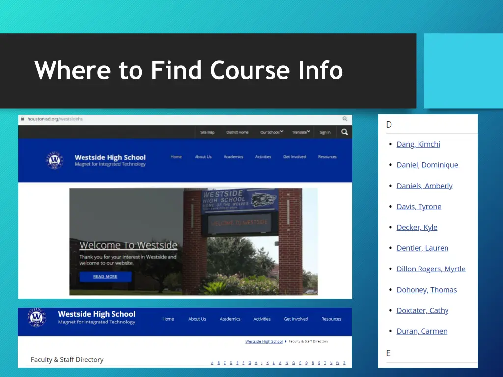 where to find course info