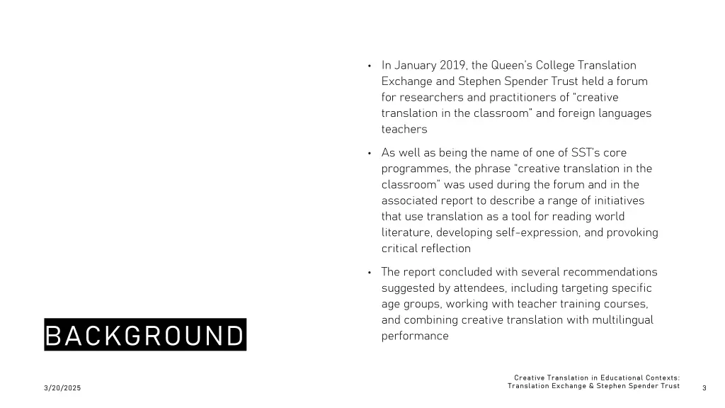 in january 2019 the queen s college translation