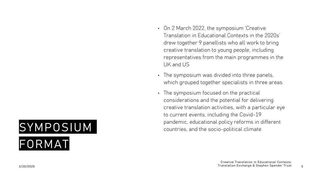 on 2 march 2022 the symposium creative
