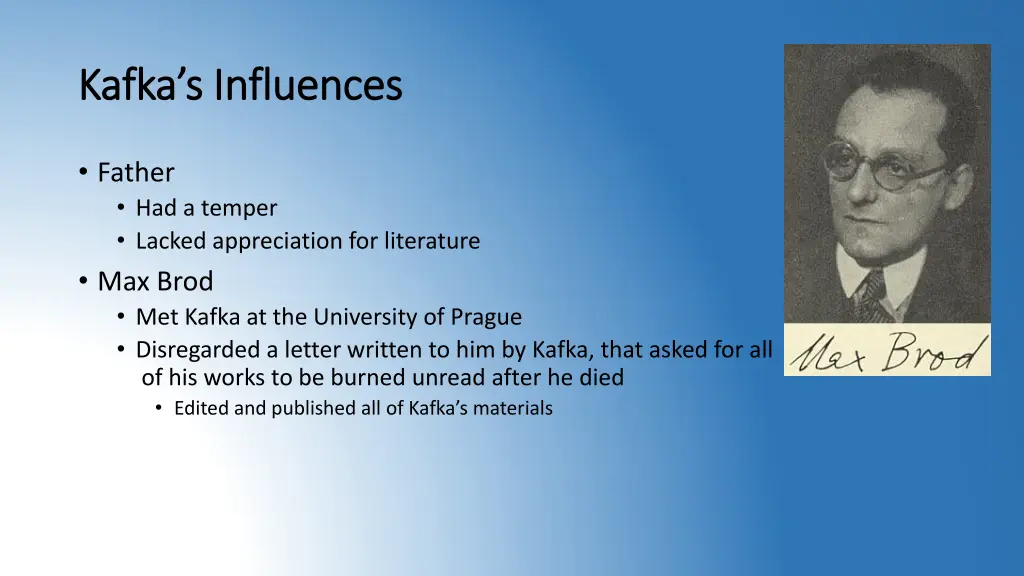 kafka s influences kafka s influences