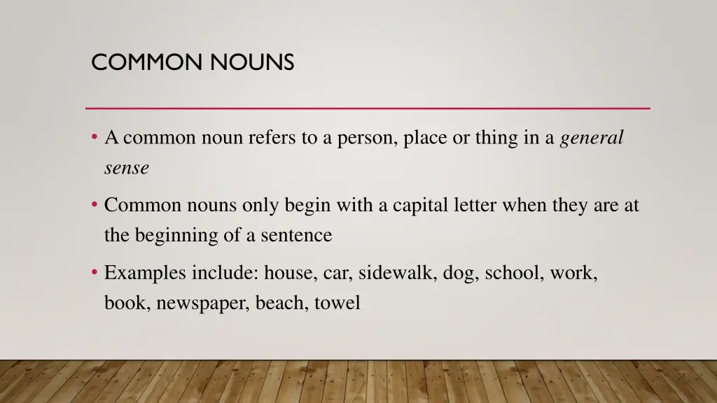 common nouns