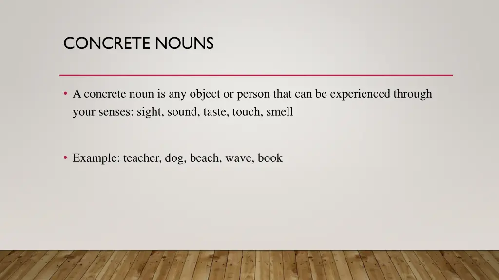 concrete nouns