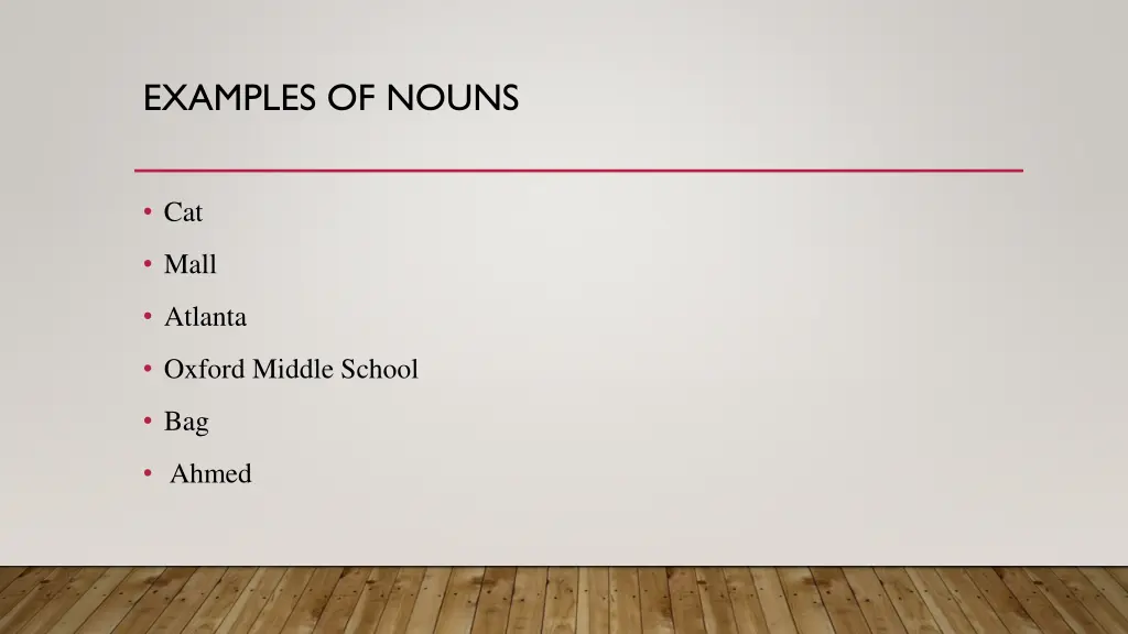 examples of nouns