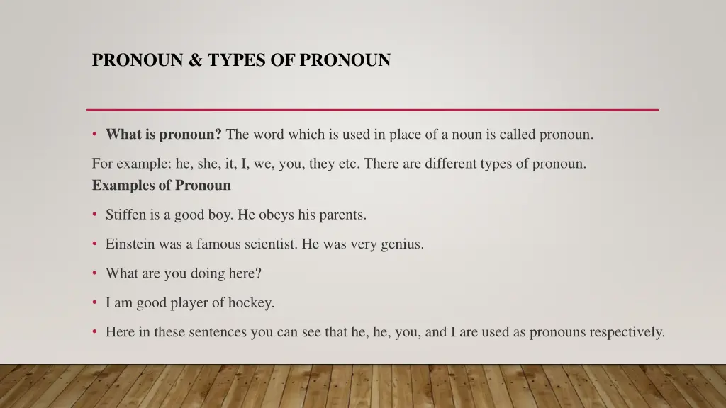 pronoun types of pronoun