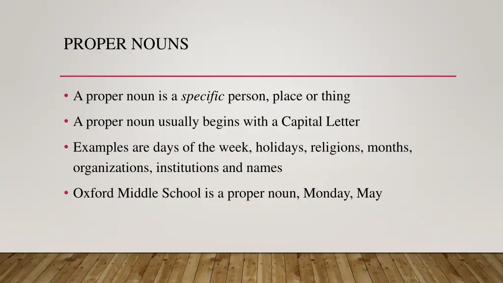 proper nouns