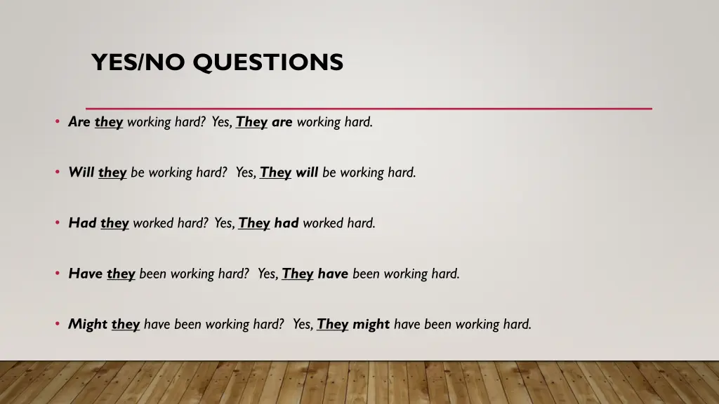 yes no questions