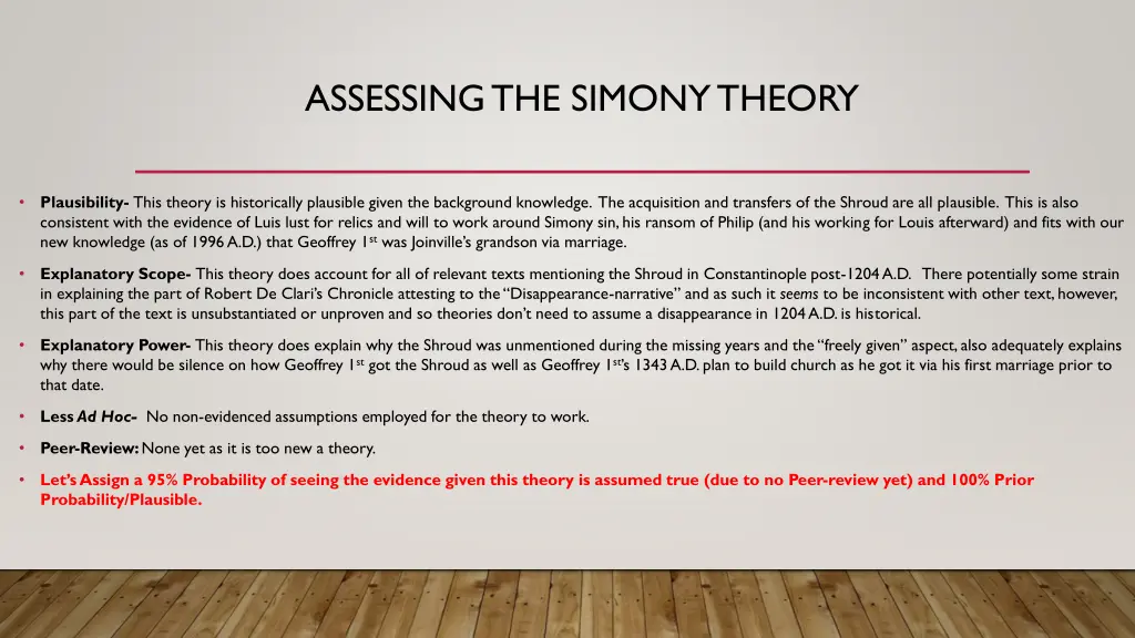 assessing the simony theory
