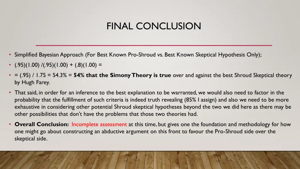 final conclusion