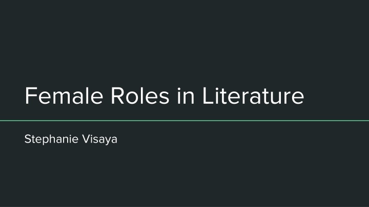 female roles in literature