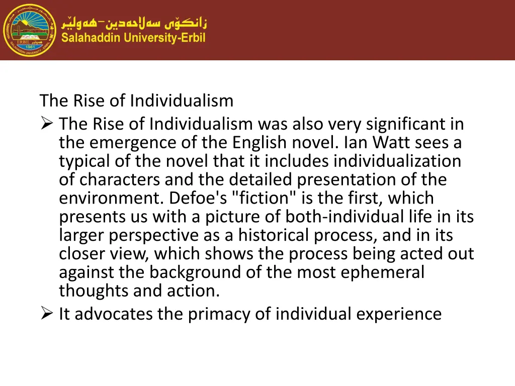 the rise of individualism the rise