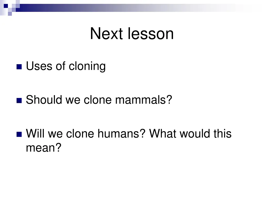 next lesson