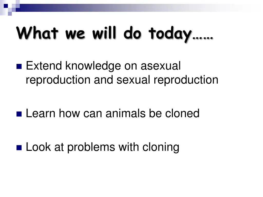 what we will do today