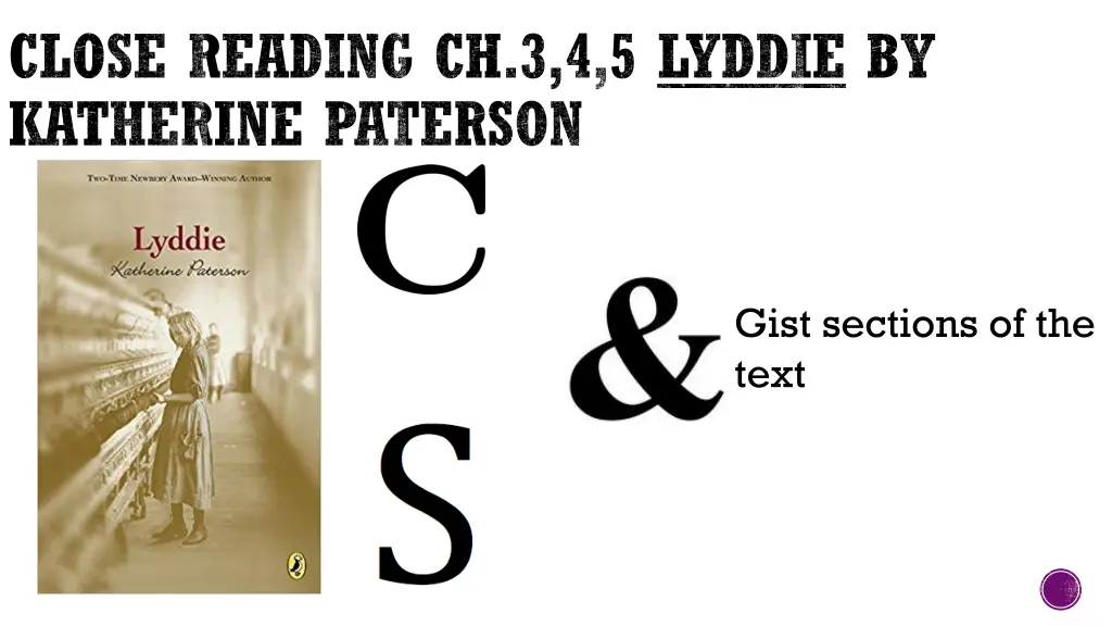 close reading ch 3 4 5 lyddie by katherine 1