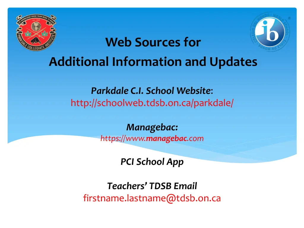 web sources for