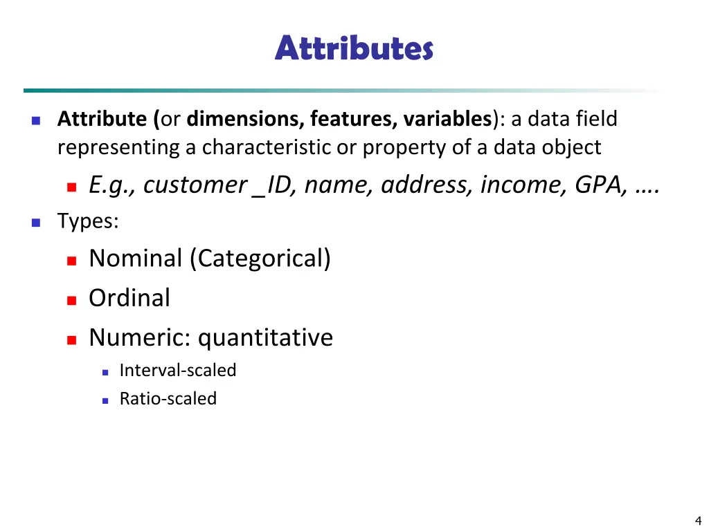 attributes