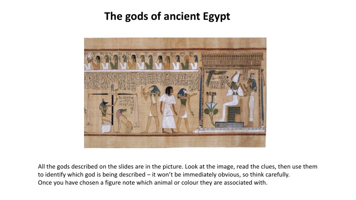 the gods of ancient egypt