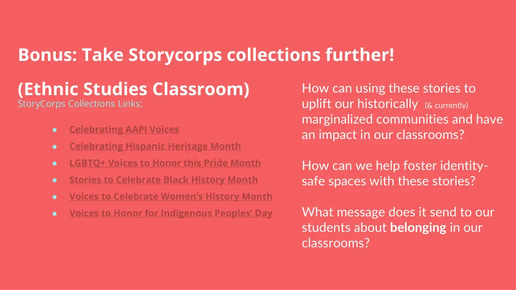 bonus take storycorps collections further