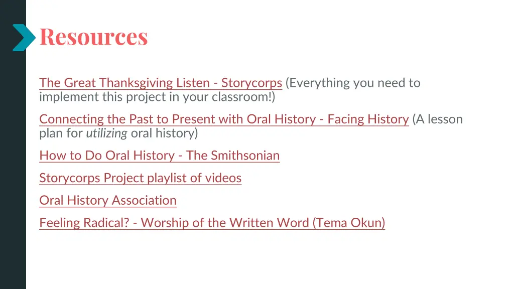 resources