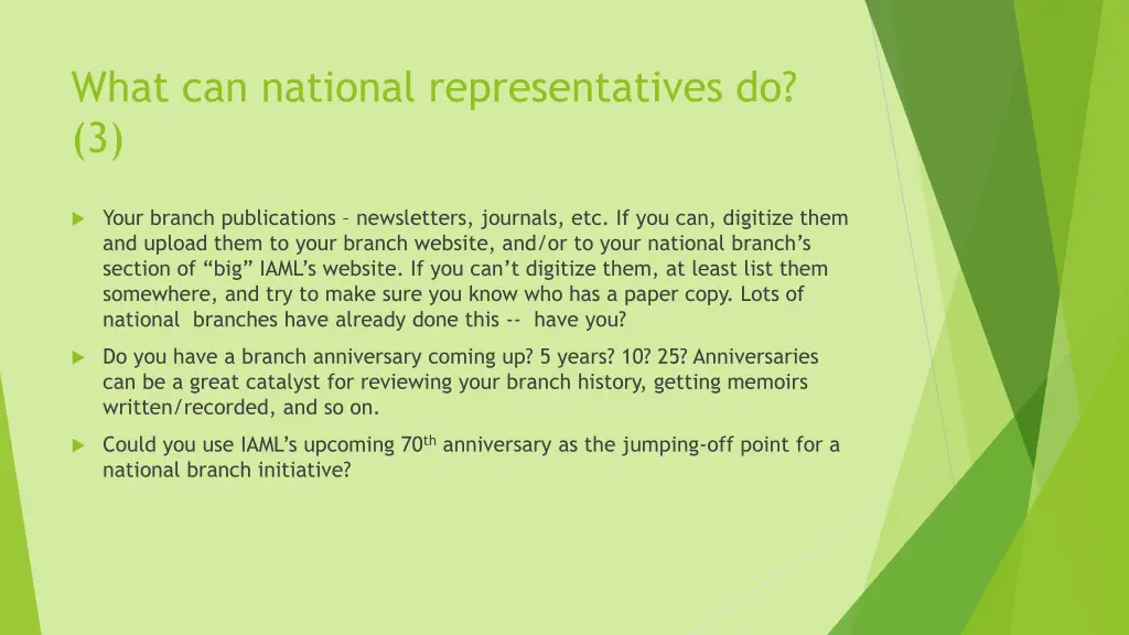 what can national representatives do 3