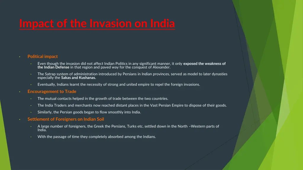 impact of the invasion on india