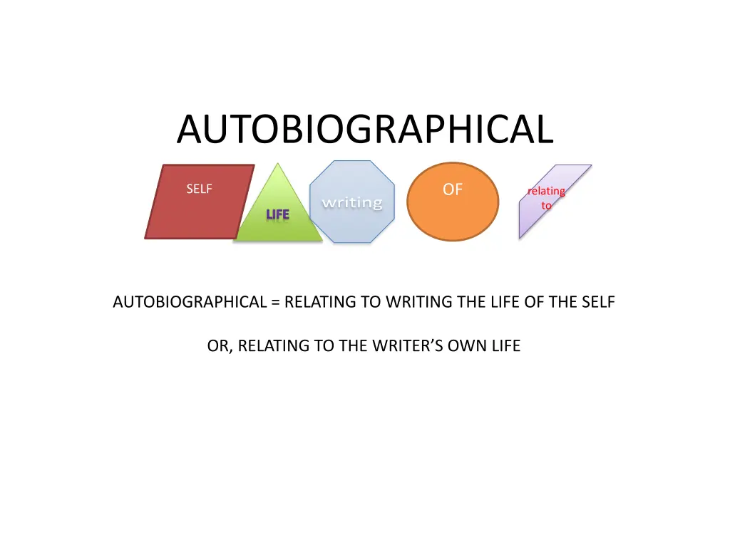 autobiographical 1