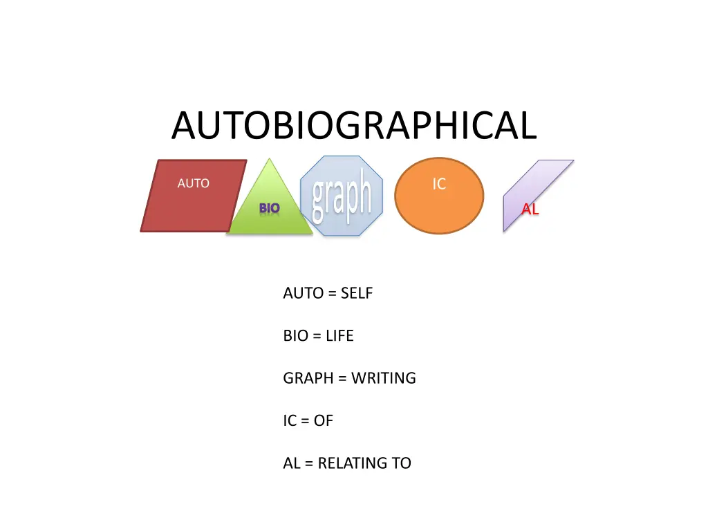 autobiographical