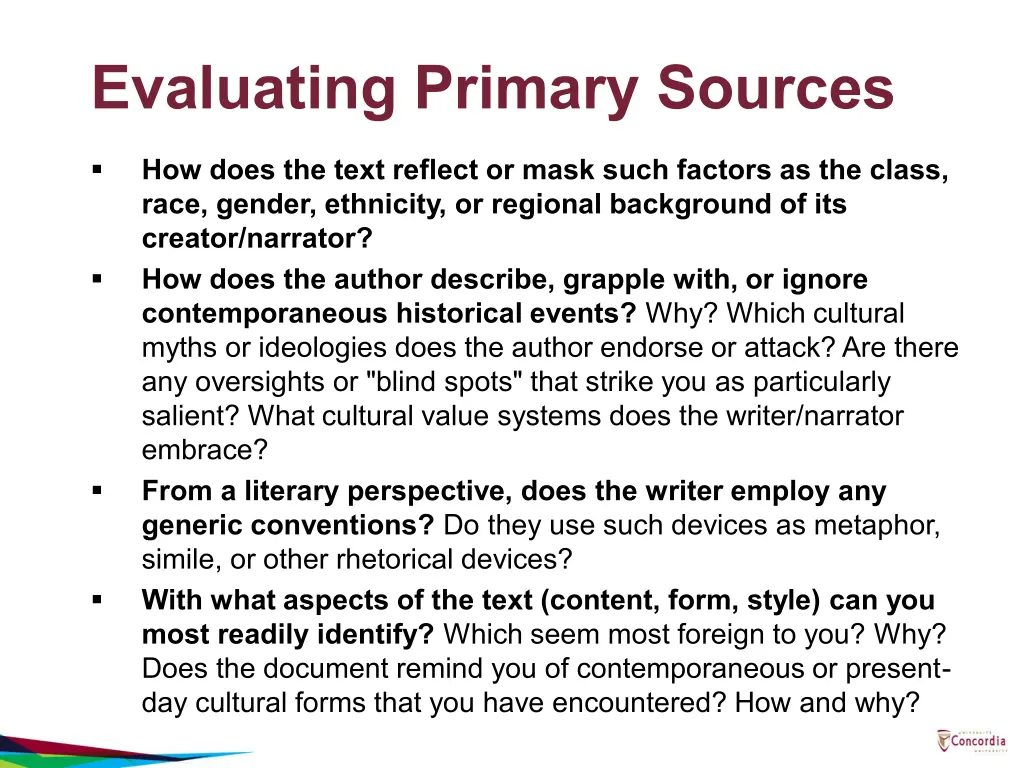 evaluating primary sources 1