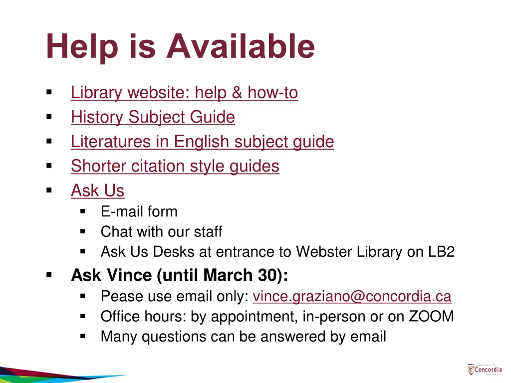 help is available