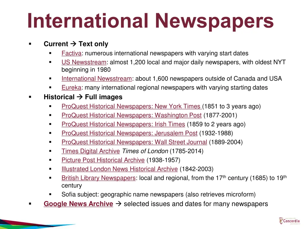 international newspapers
