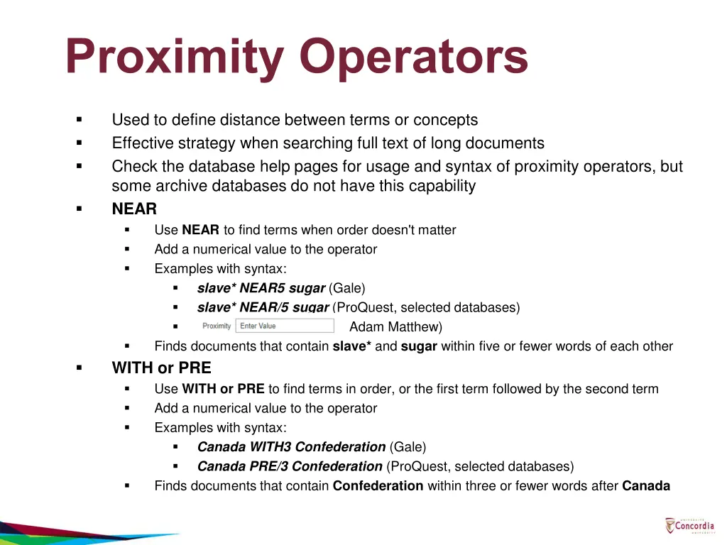 proximity operators