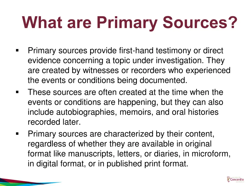 what are primary sources