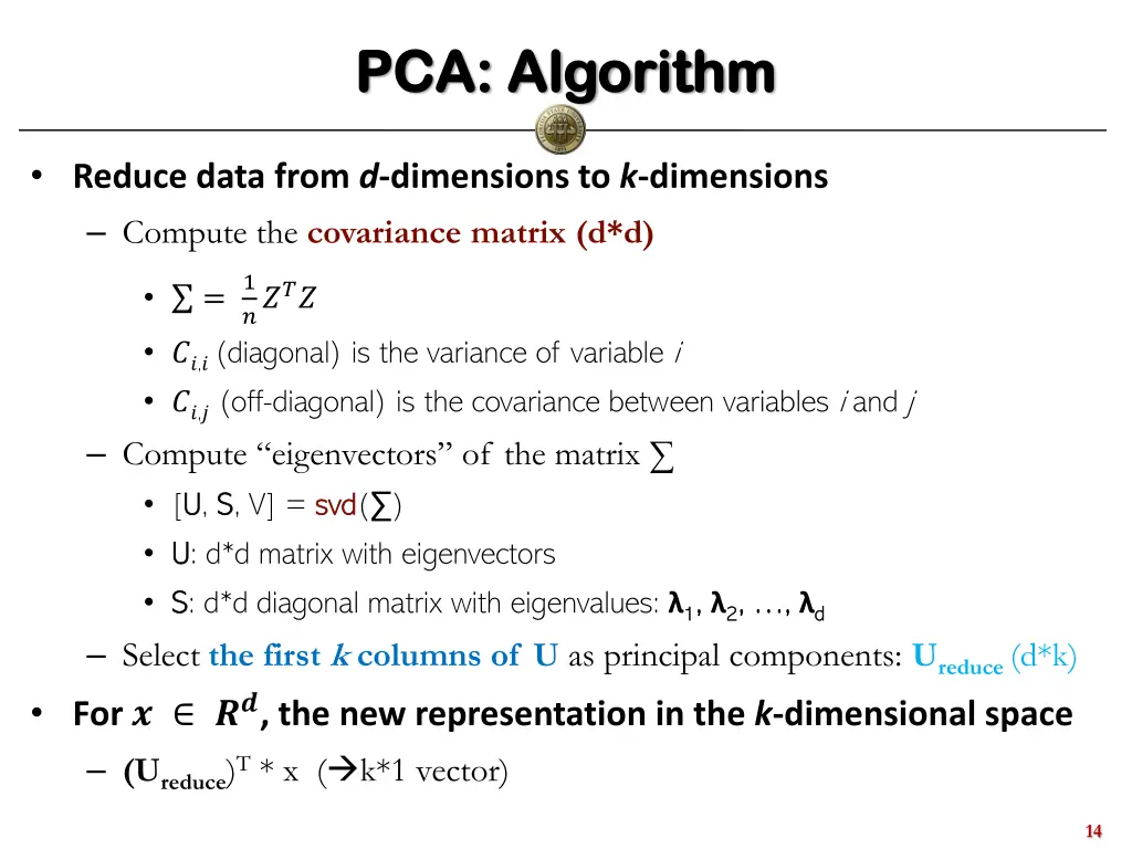 pca algorithm pca algorithm 2