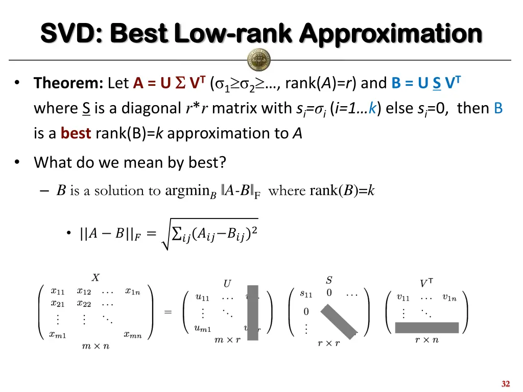 svd best low svd best low rank approximation rank 1