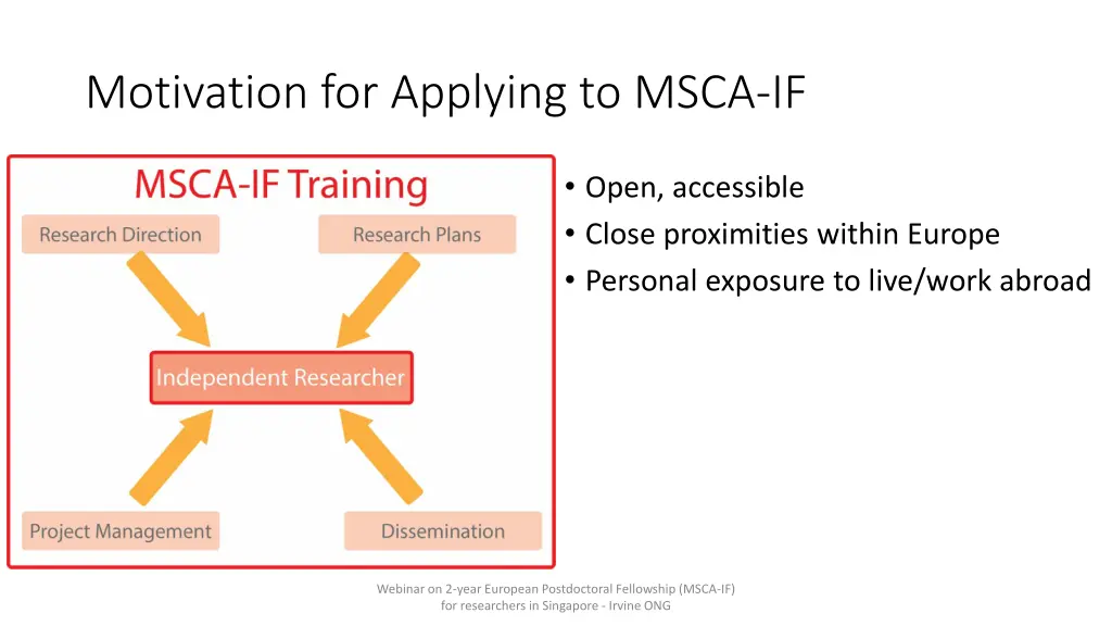 motivation for applying to msca if
