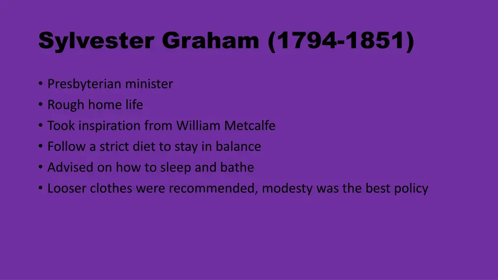 sylvester graham 1794 1851