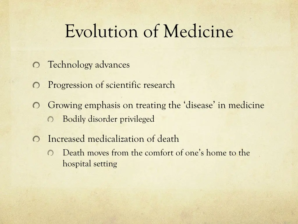 evolution of medicine